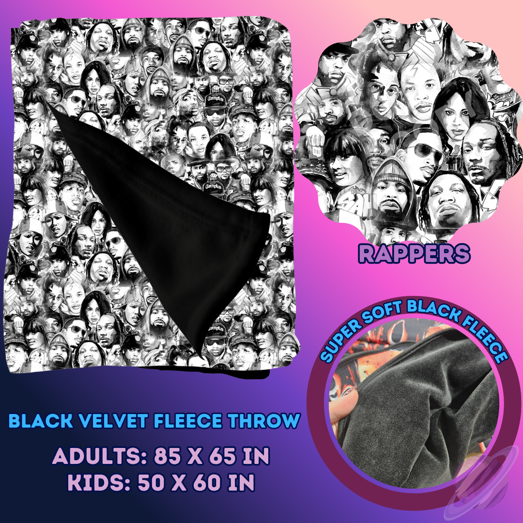 RAPPERS-SOFT BLACK THROW 11-PREORDER CLOSING 7/13