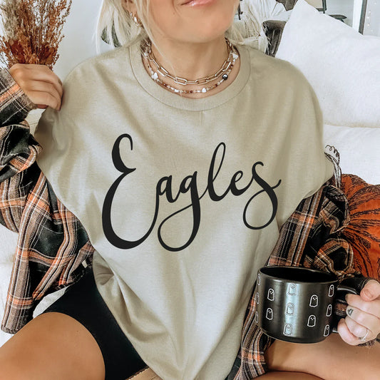 Eagles Minimalist School Spirit Graphic Tee