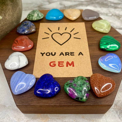 You Are A Gem - Card & Heart Stone