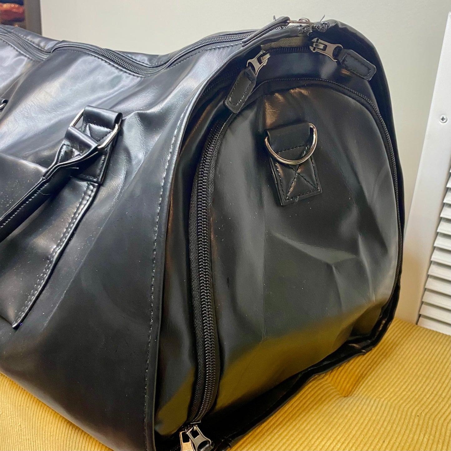 Rory, The Ultimate Duffle - Black Faux Leather