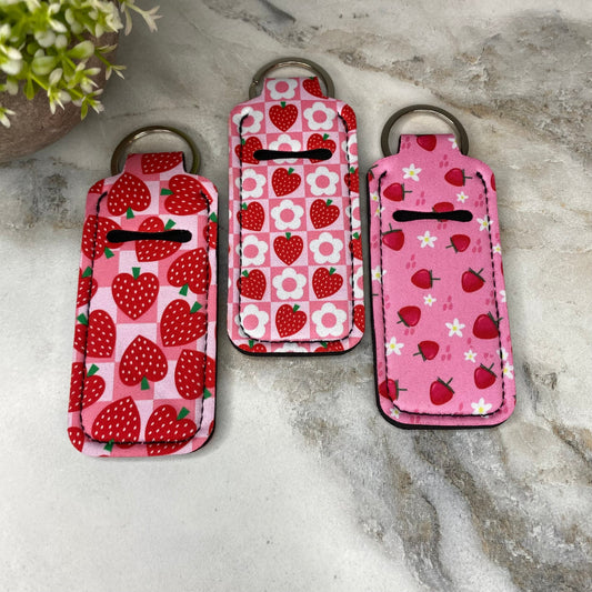 Lip Balm Chapstick Holder - Strawberry Mix