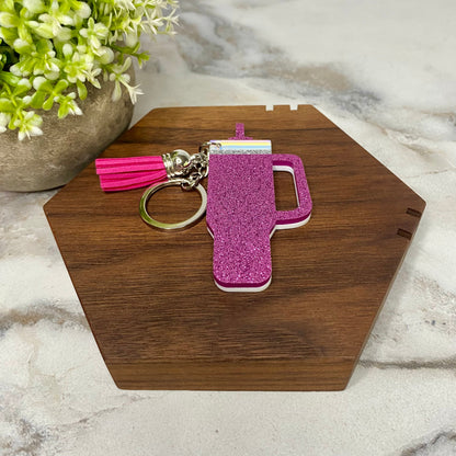 Keychain - Tumbler - Darker Pink