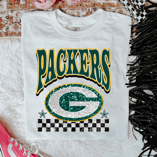 Faux Glitter Packers Graphic Tee