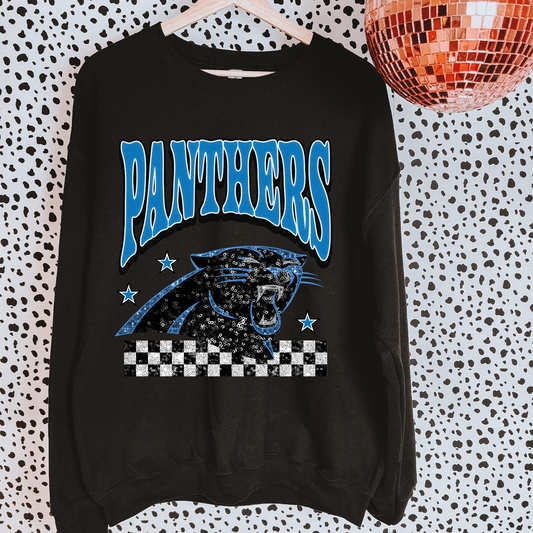 Faux Glitter Panthers Sweatshirt