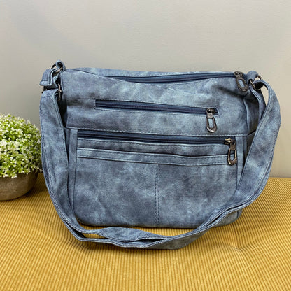 Laura Purse - Denim Suede