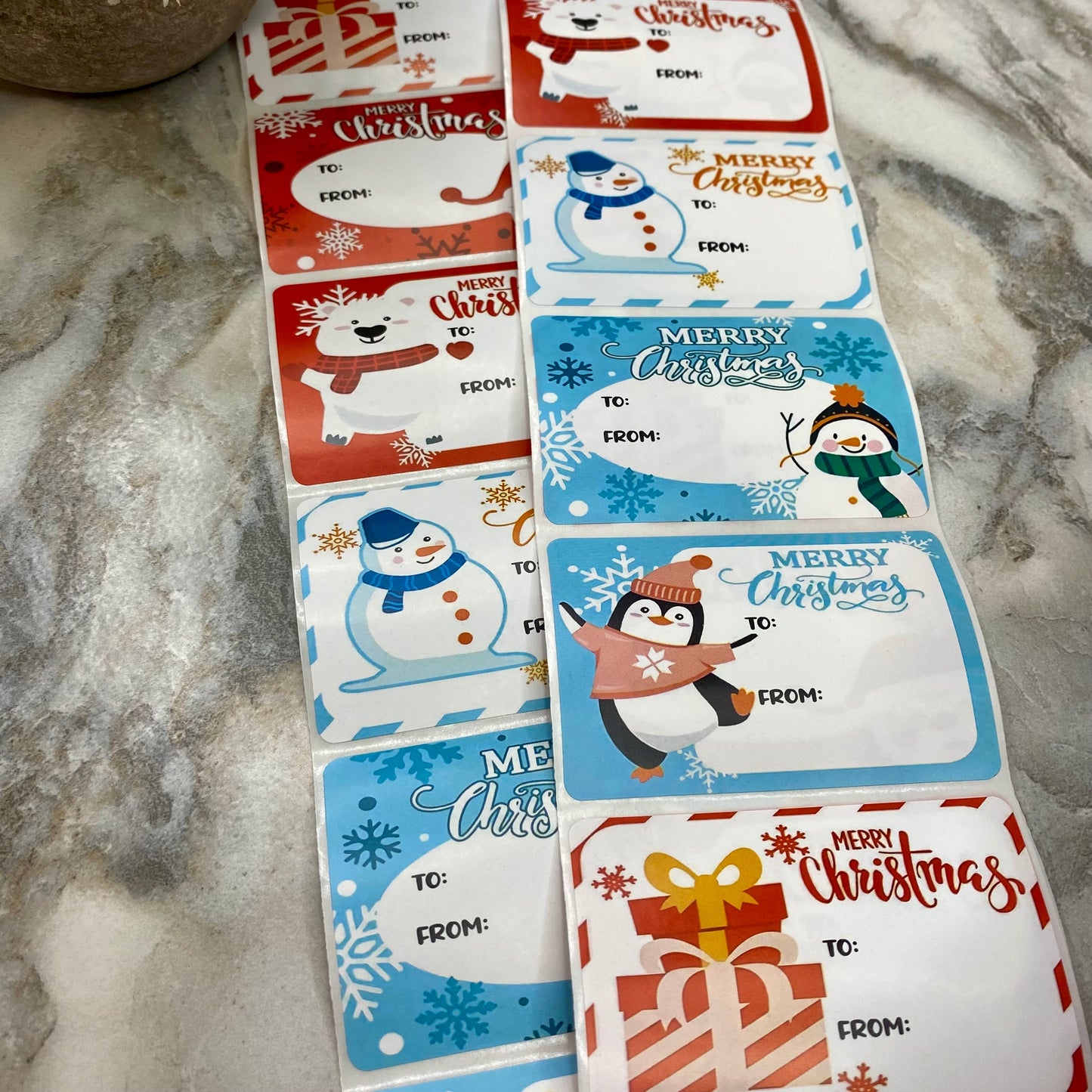 Christmas Tag Stickers - Large