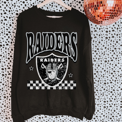 Faux Glitter Raiders Sweatshirt