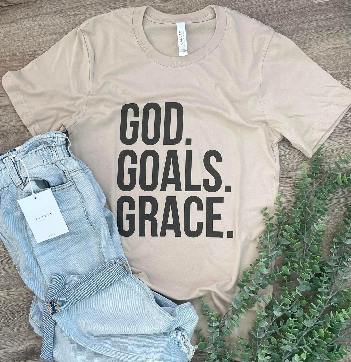 God Goals & Grace Faith Graphic Tee