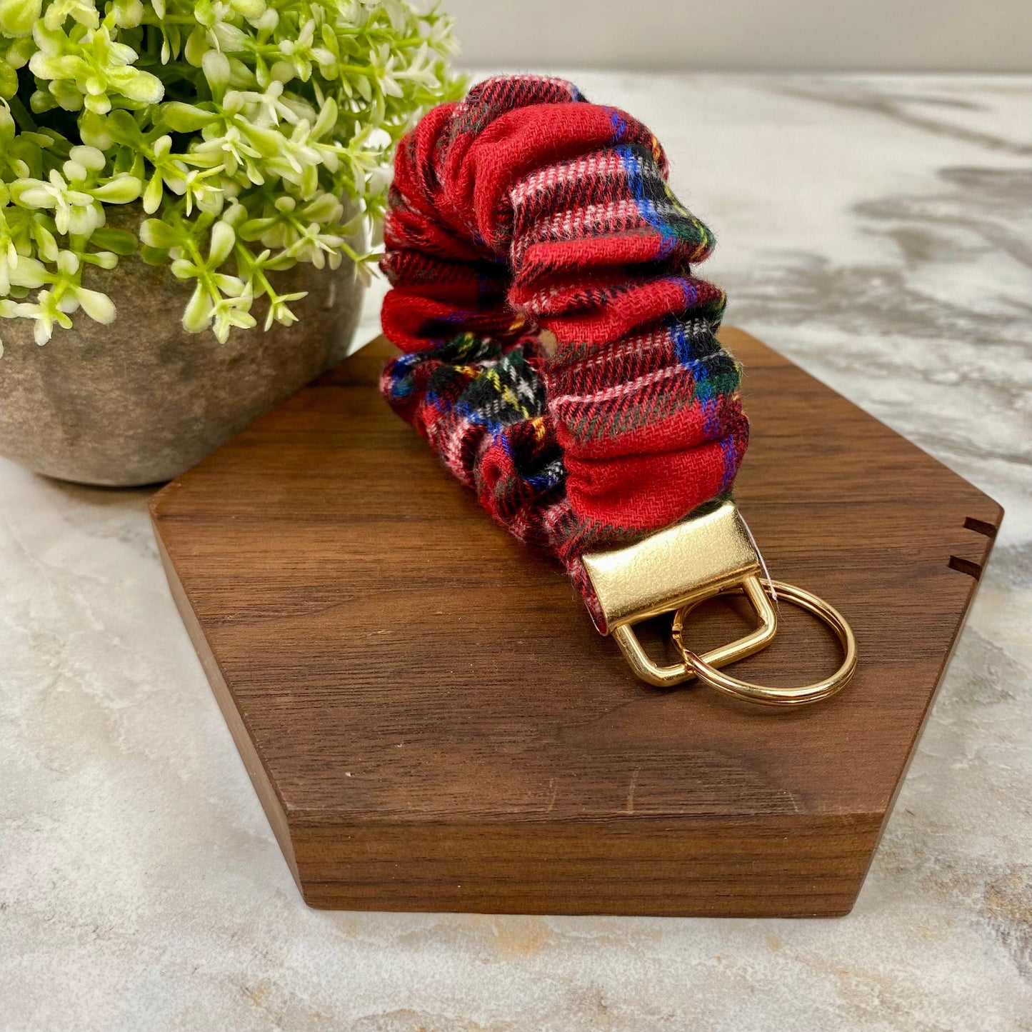 Scrunchie Bracelet Keychain - Sweater Holiday Christmas - #3