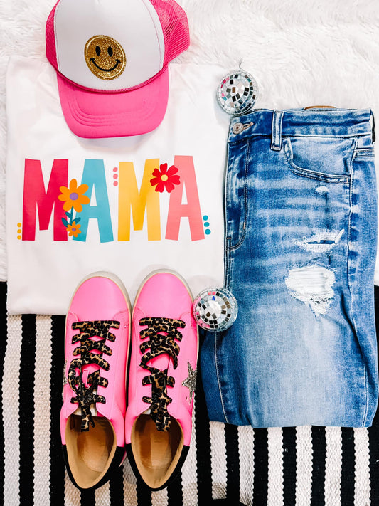 Simple Floral Mama Graphic Tee