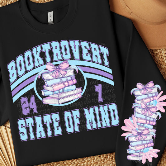 BOOKTROVERT SWEATSHIRT W/ SLEEVE PRINT