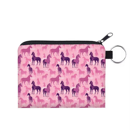 Mini Pouch - Horse Pink Purple