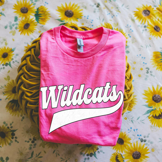 Wildcats School Spirit Old School Varsity Graphic Tee