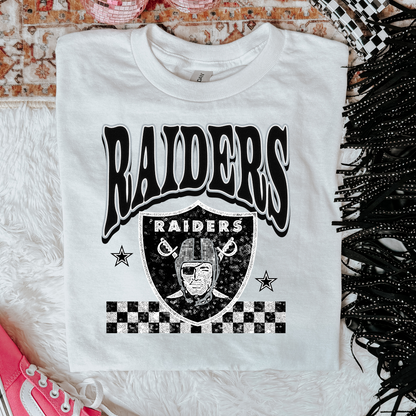 Faux Glitter Raiders Sweatshirt