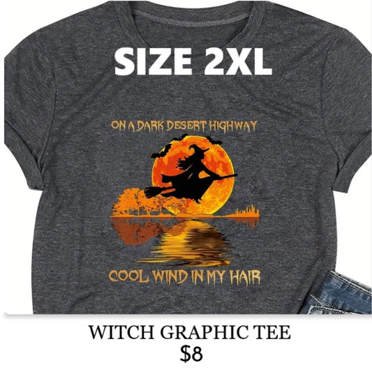 2XL WITCH GRAPHIC TEE