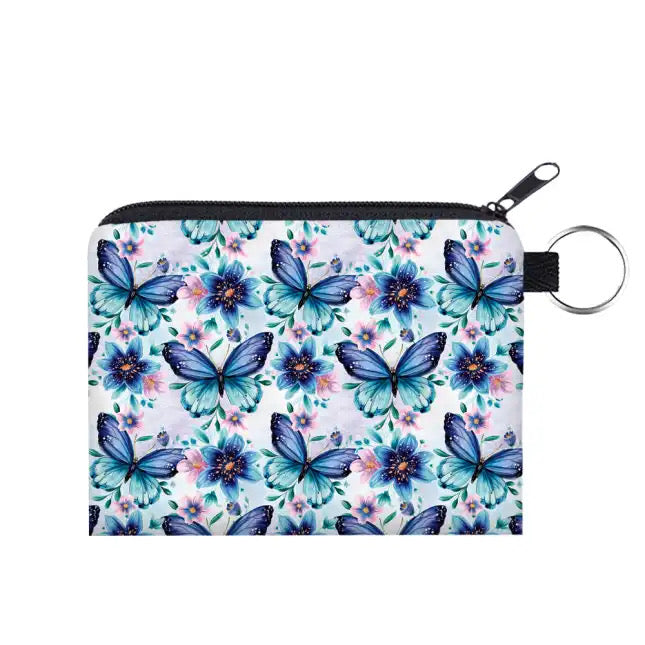 Mini Pouch - Blue Teal Butterfly