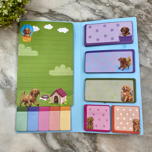 Sticky Note Booklet Set - Golden Retriever