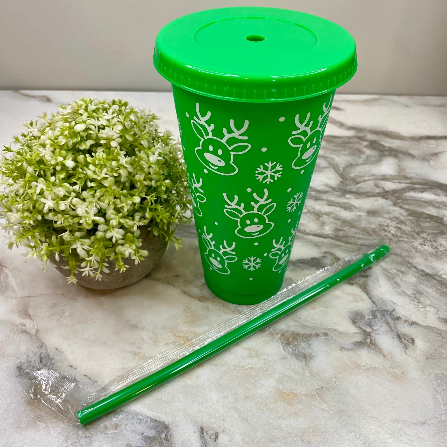 Plastic Tumbler - Christmas - Green #2