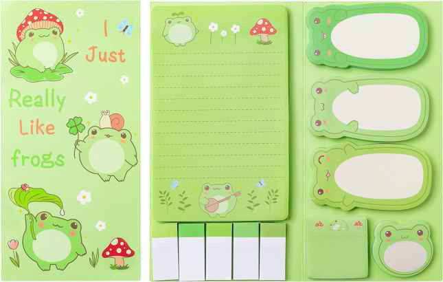 Sticky Note Booklet Set - Frogs