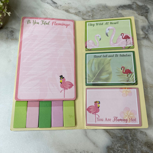 Sticky Note Booklet Set - Flamingo