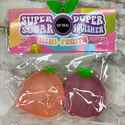 Super Duper Sugar Squisher Toy - Mini Fruits 2 Pack