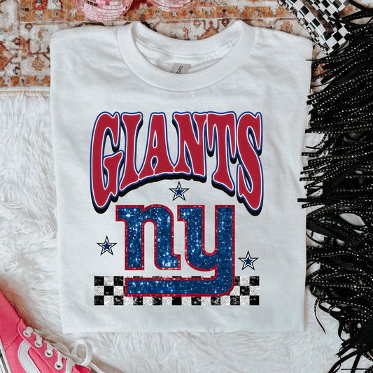 Faux Glitter Giants Graphic Tee