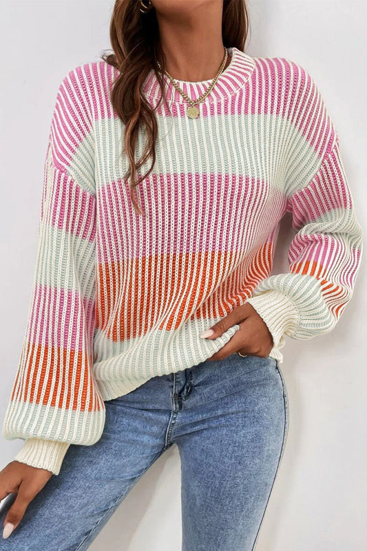 Creamsicle Bubble Sleeve Sweater