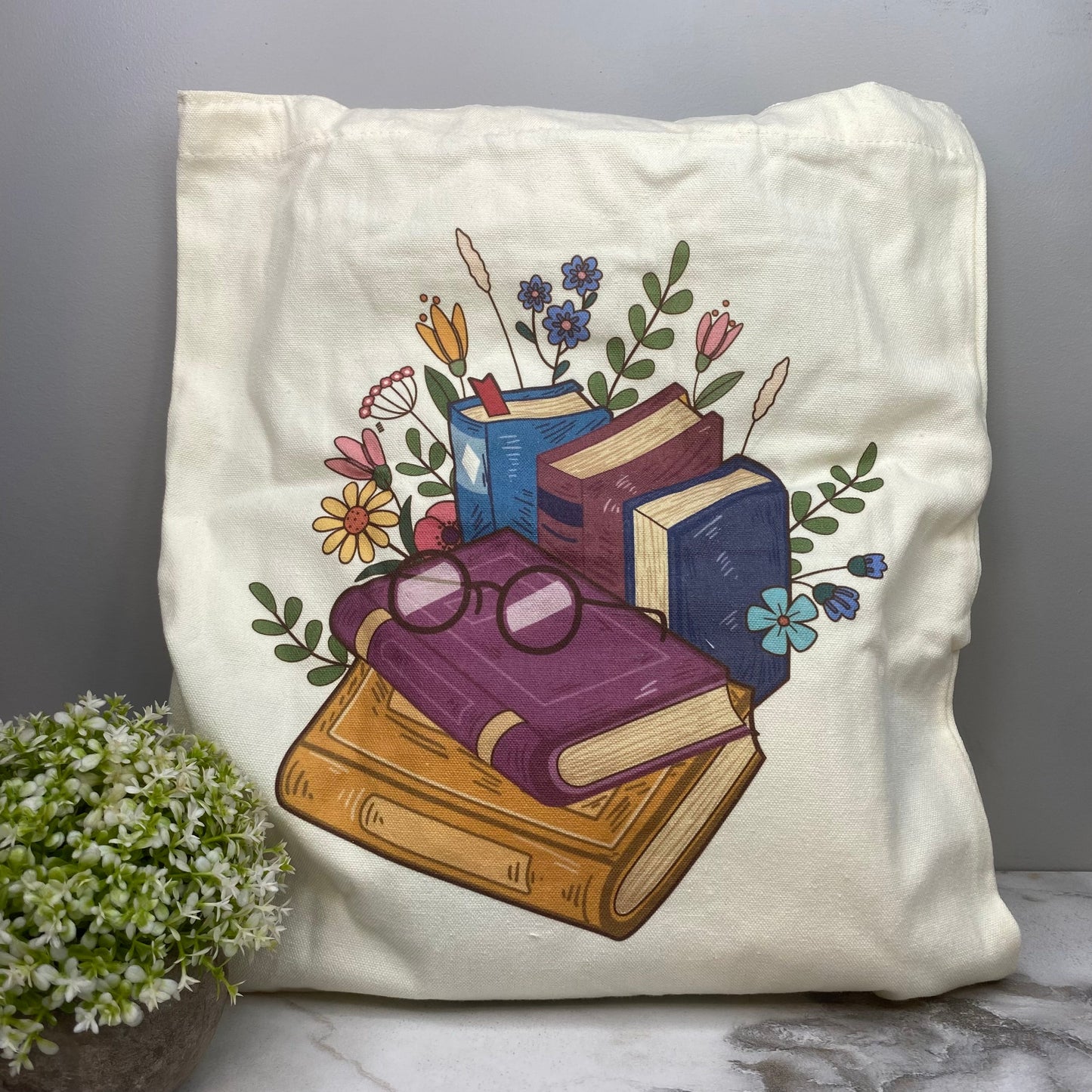 Tote Bag - Floral Books - #9