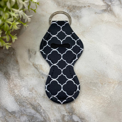 Lip Balm Chapstick Holder - #50 - Black Pattern