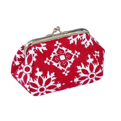 Clamshell Coin Purse Wallet - Snowflake