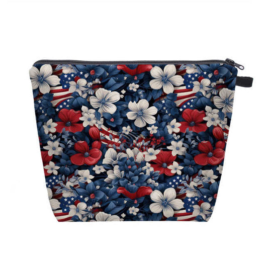 Pouch XL - Americana - Flags & Floral - PREORDER 5/16-5/18