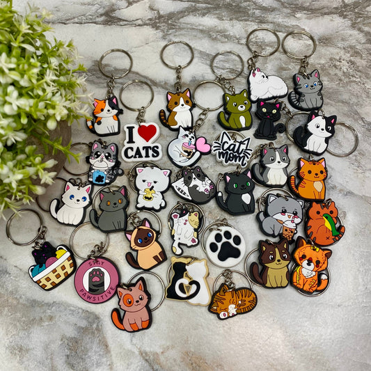 Keychain - Silicone - Cats