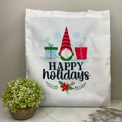 Tote Bag - Christmas - #30 - Happy Holidays Gnome