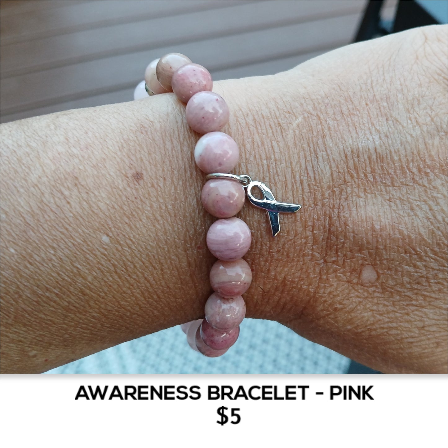 AWARENESS BRACELET - PINK- BREAST CANCER