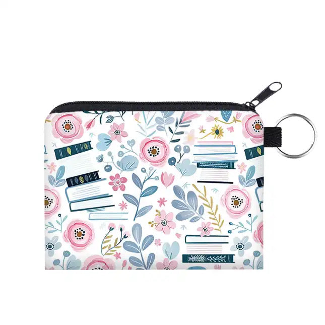 Mini Pouch - Pink Floral Books