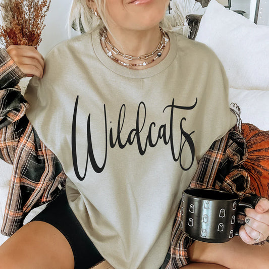 Wildcats Minimalist School Spirit Graphic Tee