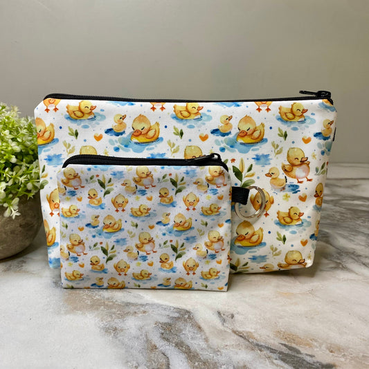 Pouch & Mini Pouch Bundled Set - Yellow Ducks