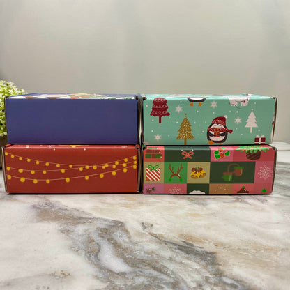 Christmas Gift Box with Crinkle Paper - Small