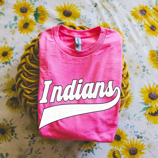 Indians School Spirit Old School Varsity Graphic Tee