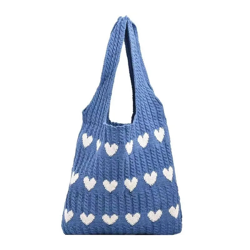 Heart Tote Bag - Knit Sweater