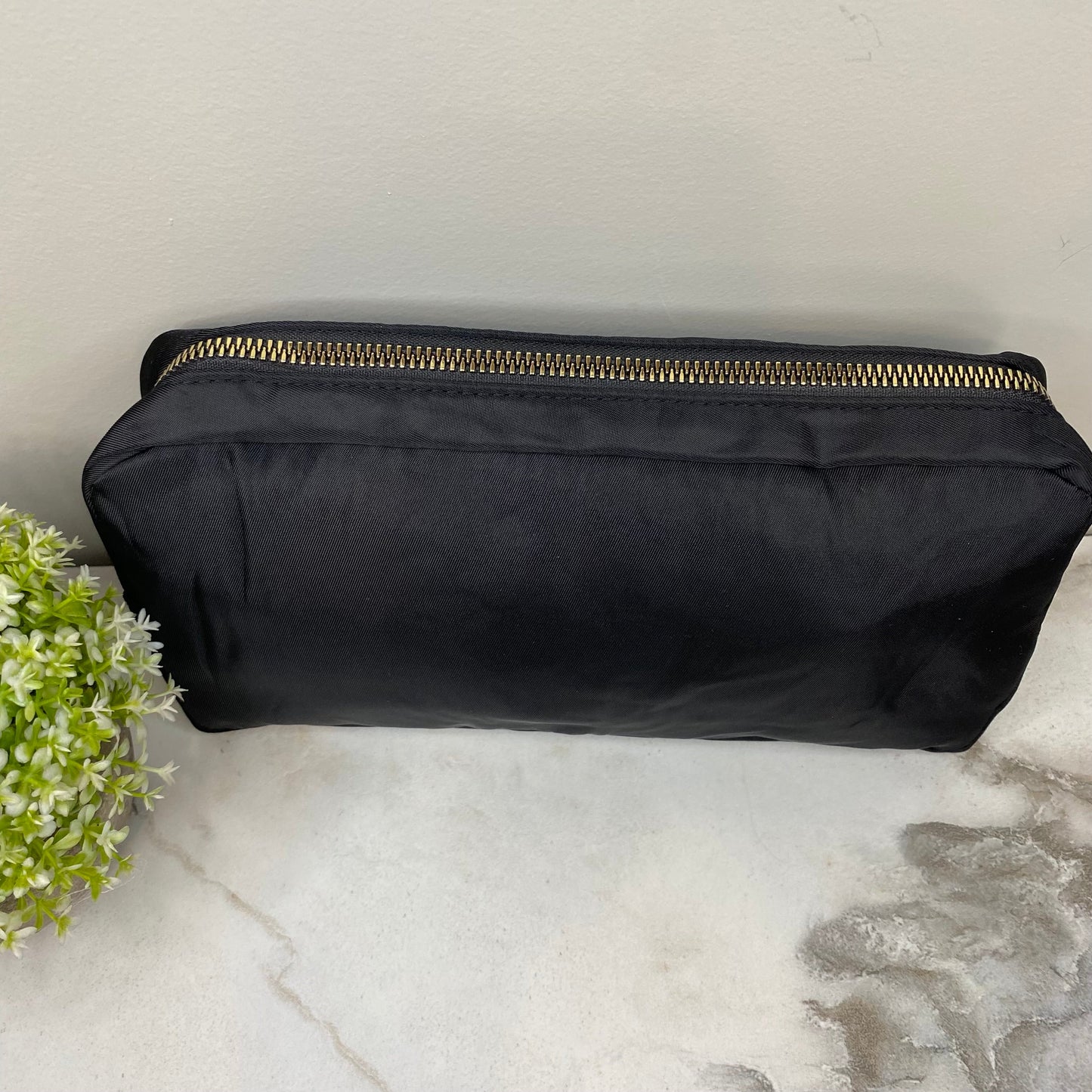 Nylon Varsity Pouch - Black Rectangle