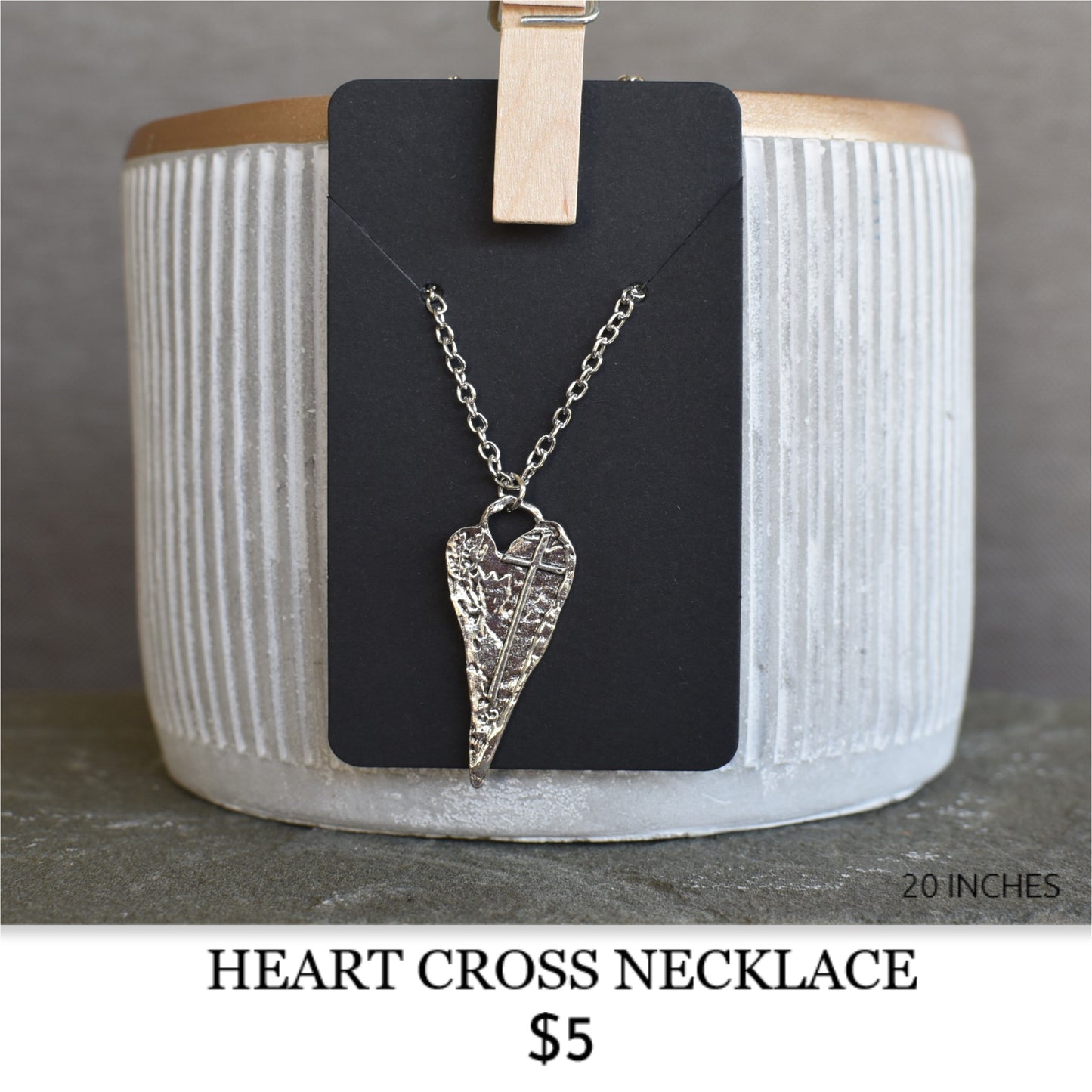 HEART CROSS NECKLACE