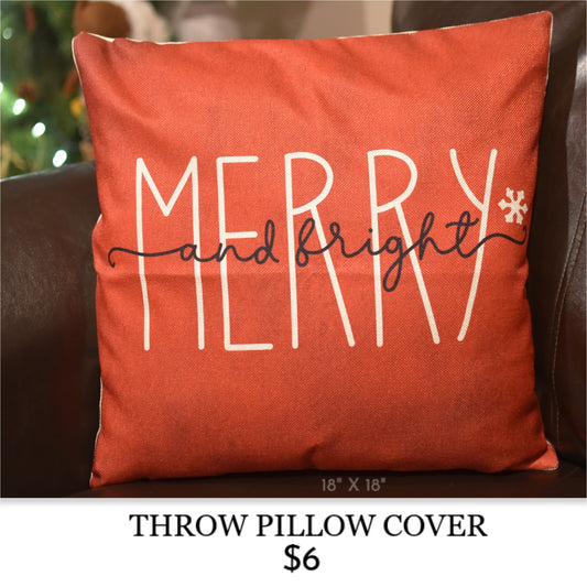 HOLIDAY THROW PILLOW COVER