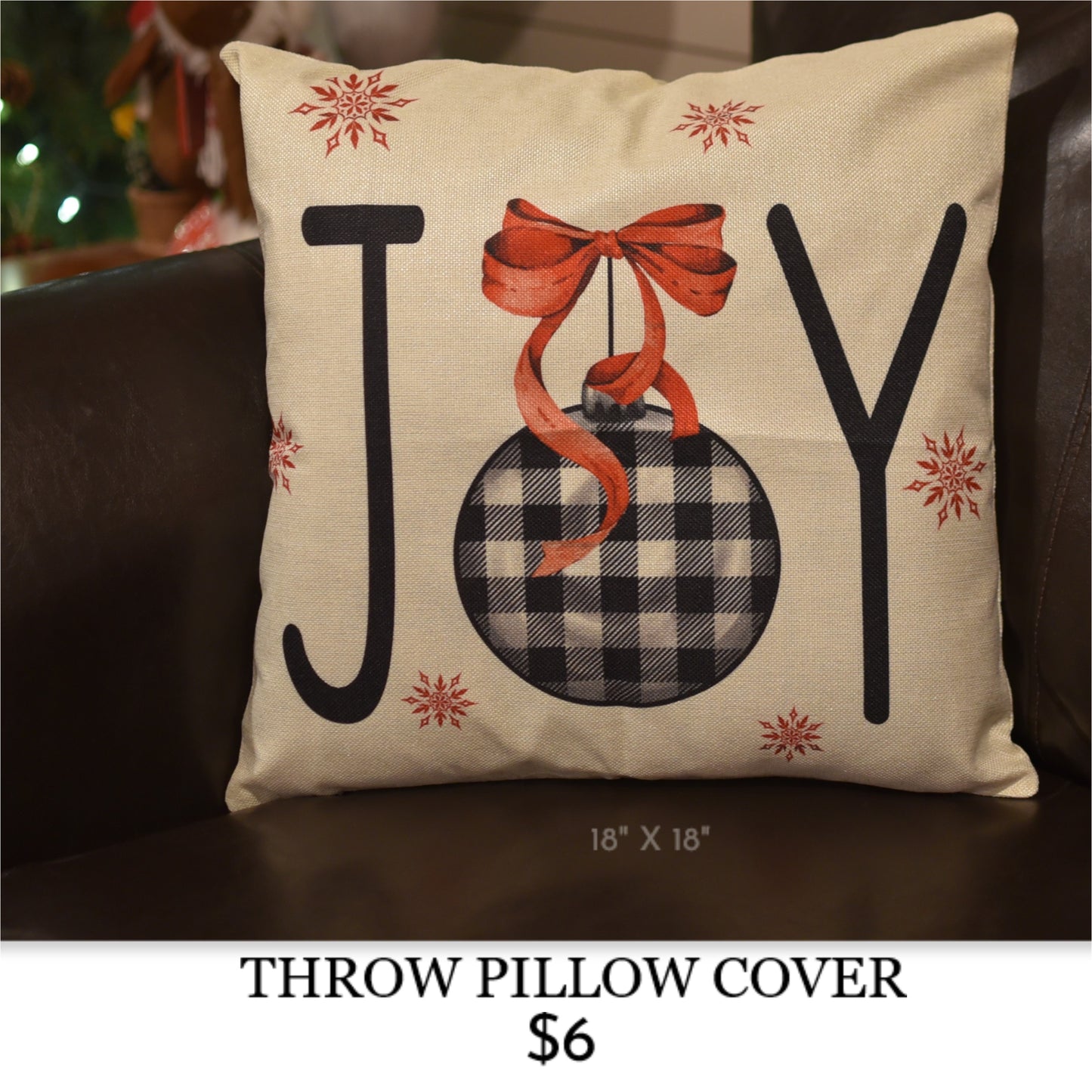 HOLIDAY THROW PILLOW COVER