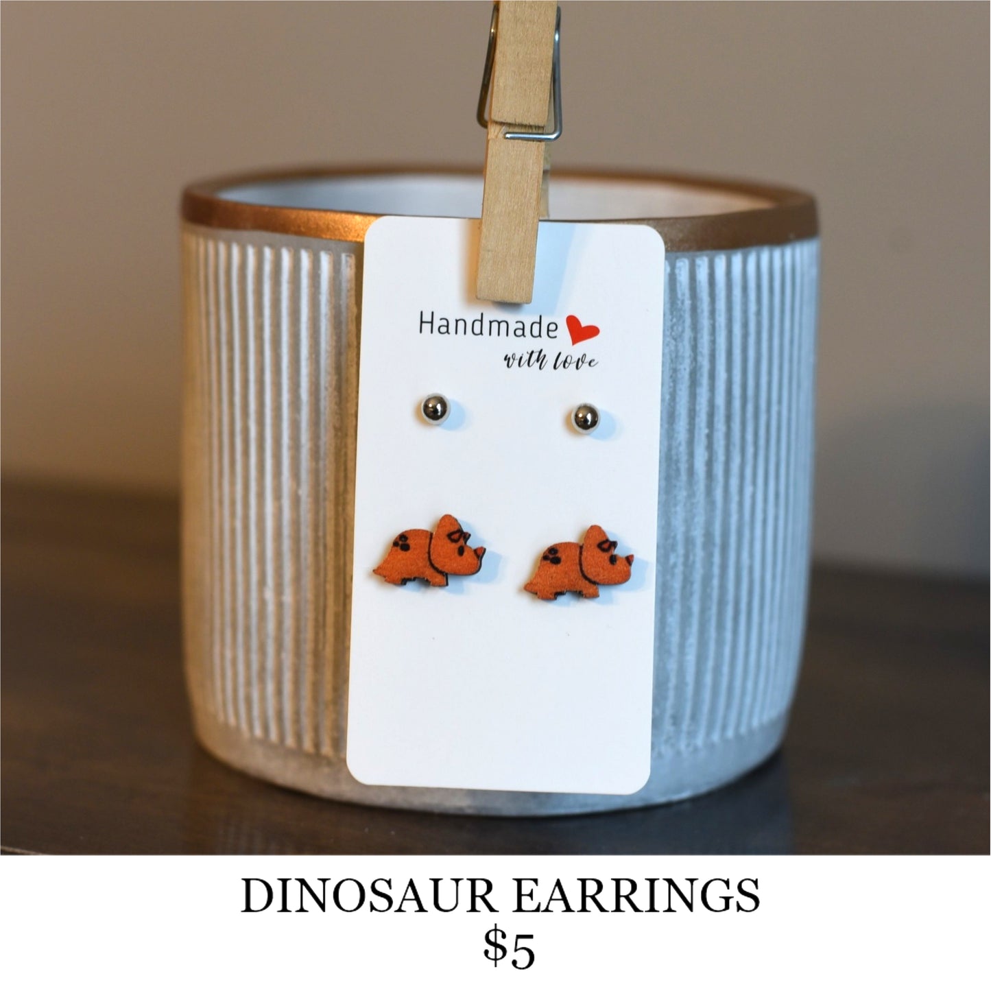 DINOSAUR EARRINGS
