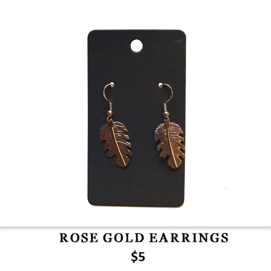 ROSE GOLD LEAF EARRINGS