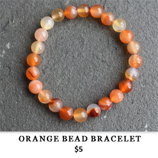 ORANGE BEAD BRACELET