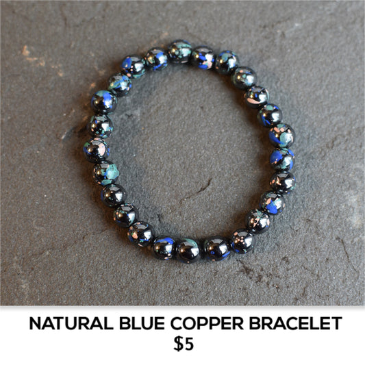 NATURAL BLUE COPPER BRACELET