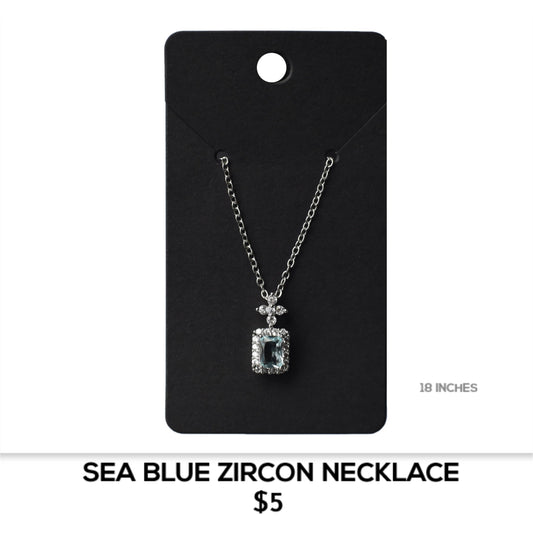 SEA BLUE ZIRCON NECKLACE