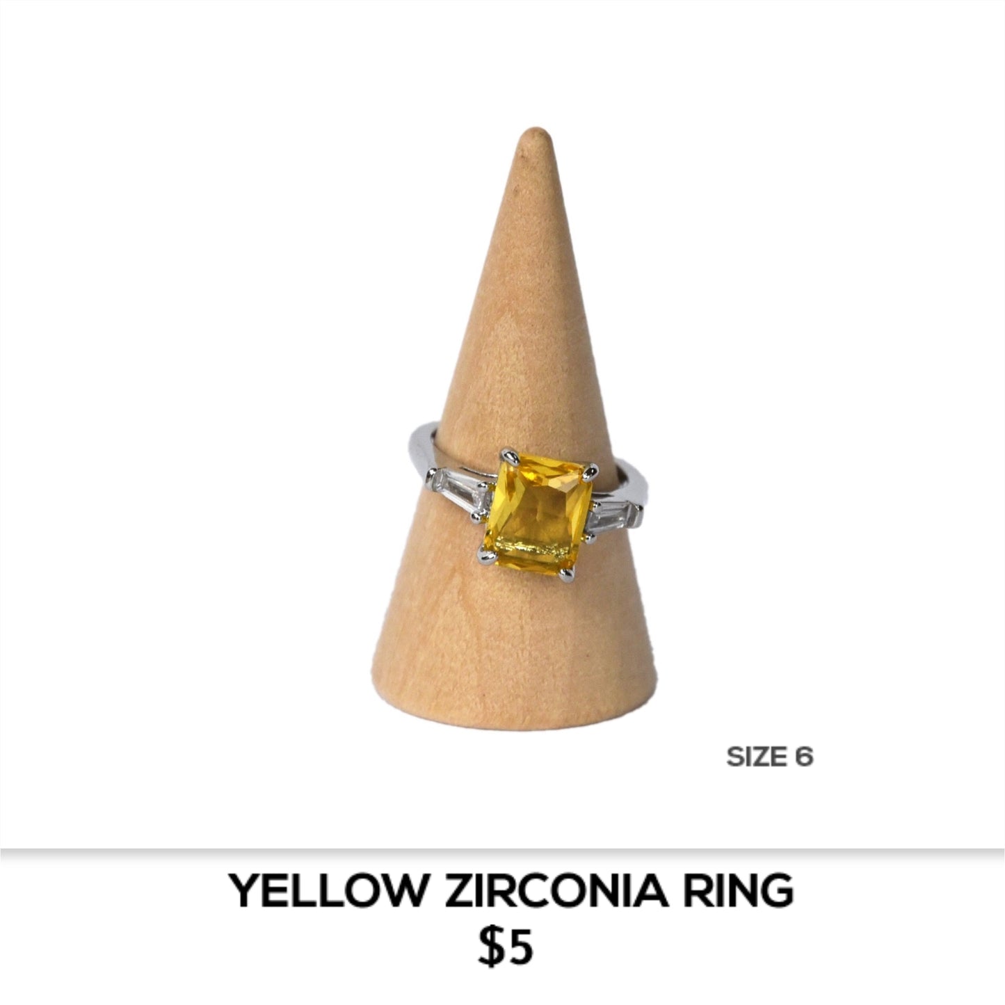 YELLOW ZIRCONIA RING